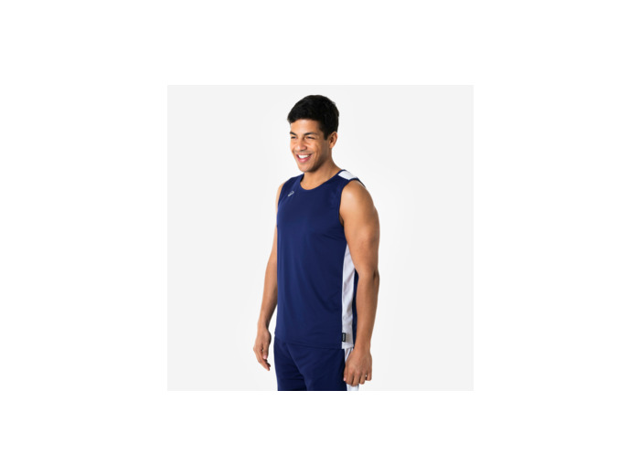Maillot de basketball sans manche homme/femme TANK 100 navy
