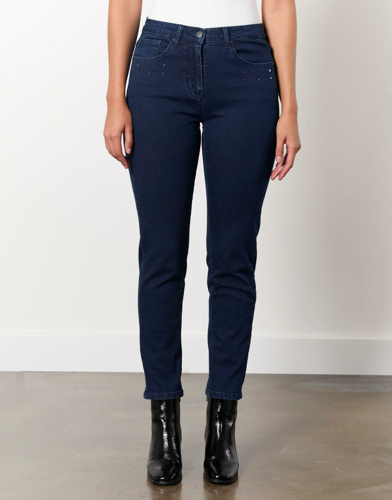 Jean 7/8 slim MARINE Femme