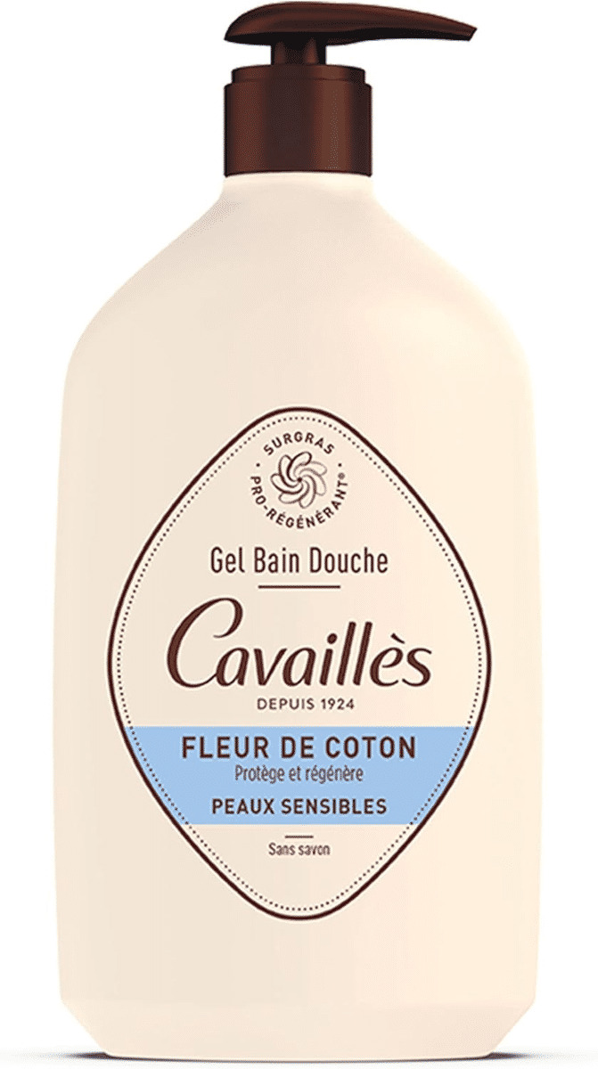 Rogé Cavaillès Gel Bain et Douche Fleur de coton Peaux sensibles 1L
