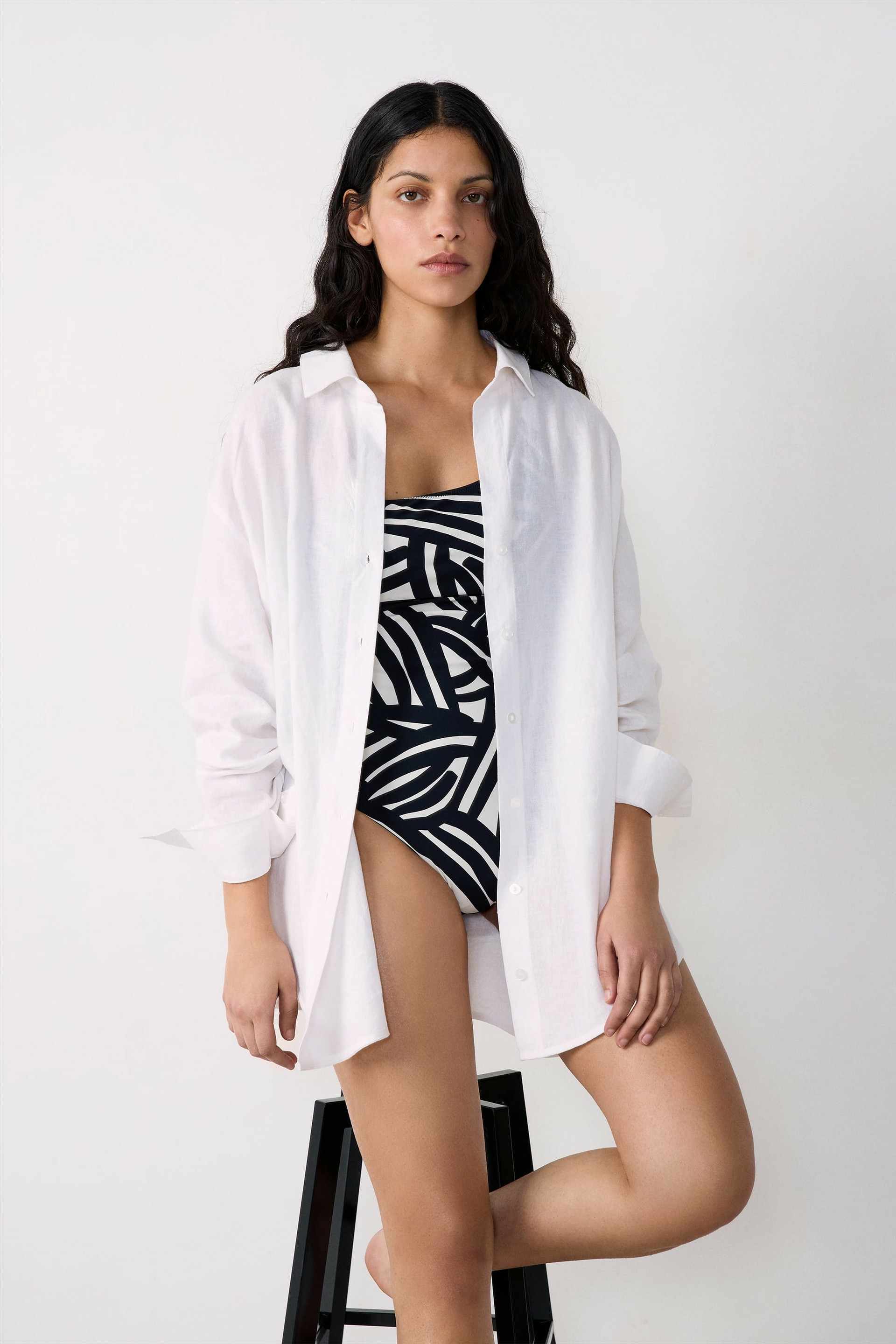 Chemise longue de plage