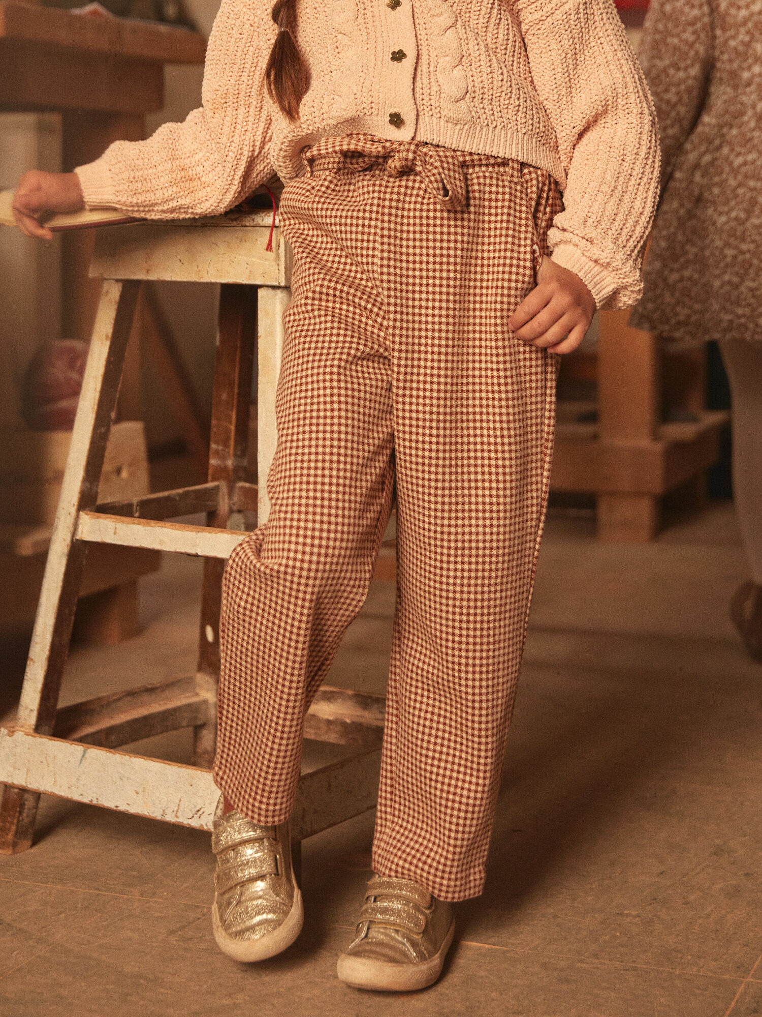 Pantalon carrot à carreaux