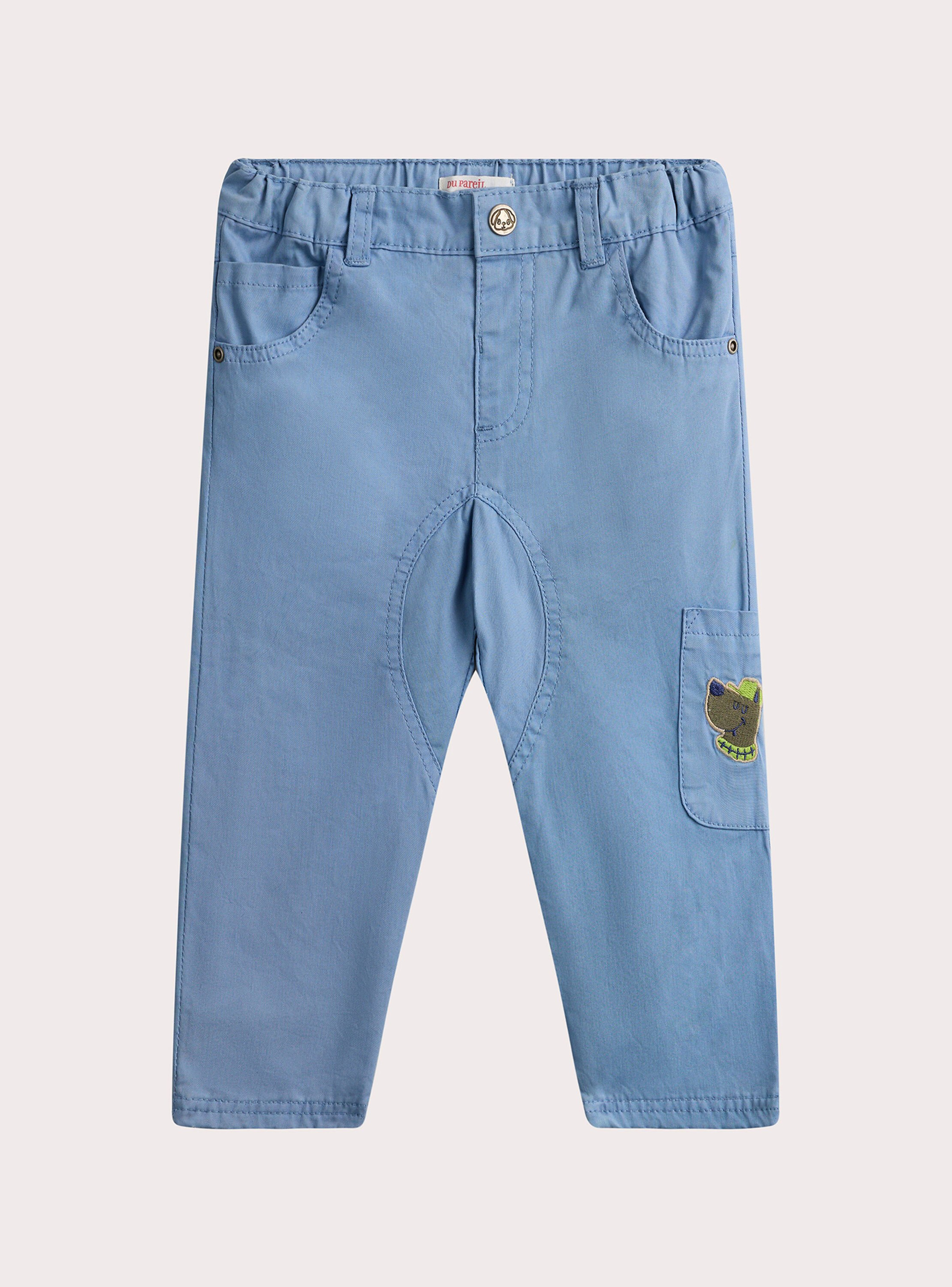 Pantalon bleu à animation chien pour bébé garçon