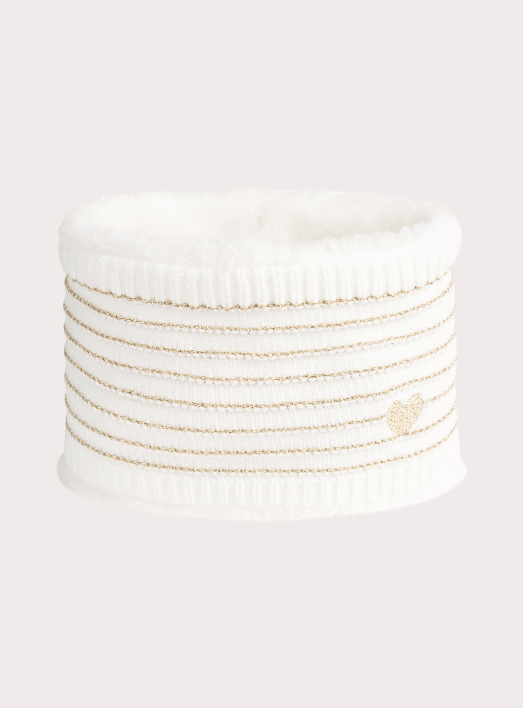 Snood à rayures dorées pour bébé fille