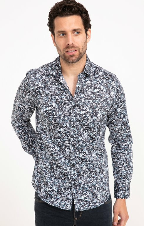 Chemise Manches Longues Petrole Dark