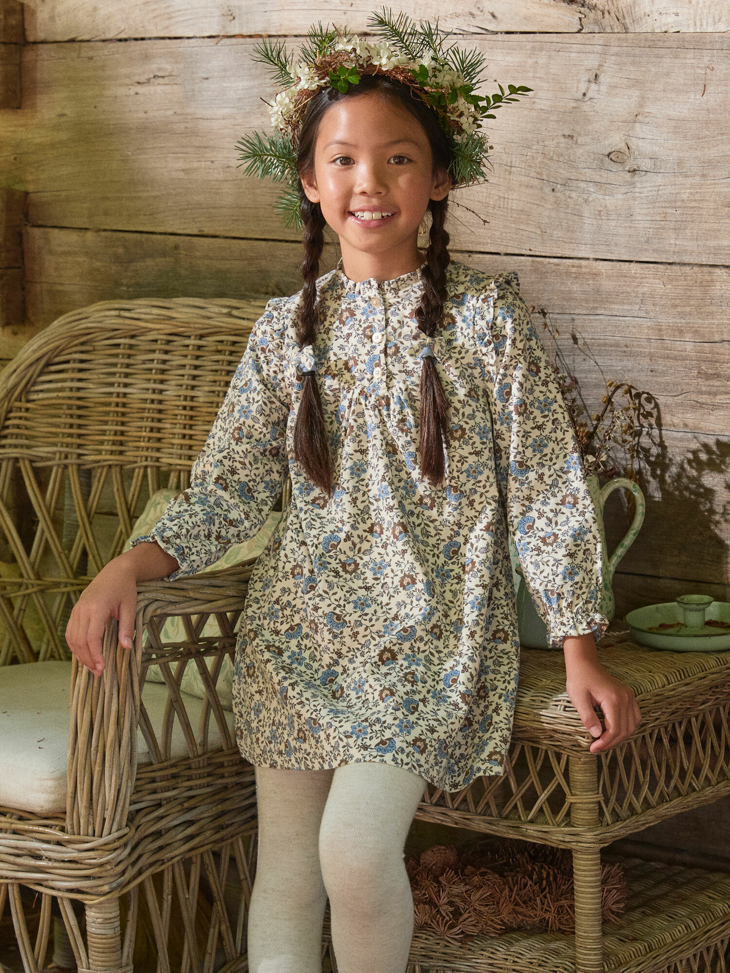 Robe fleurie en velours