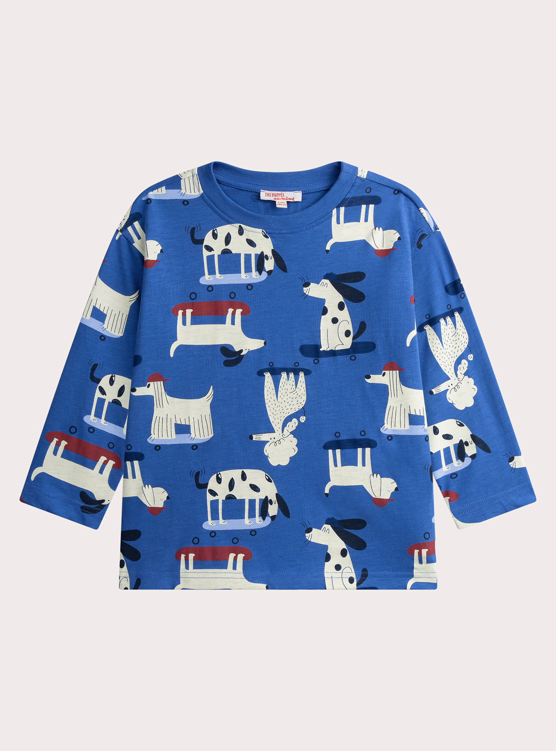 T-shirt à manches longues imprimés chiens