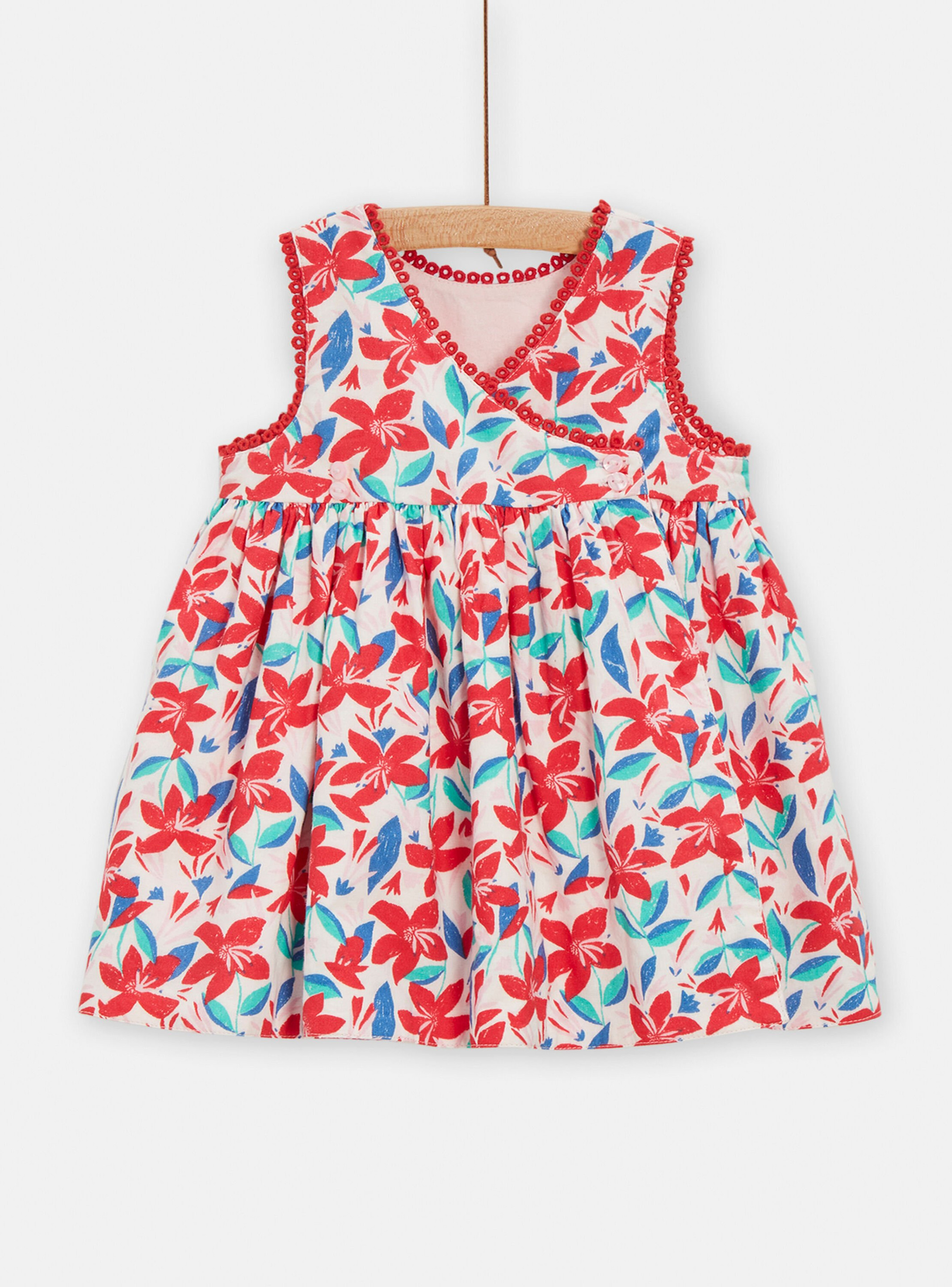 Robe réversible à imprimé fleuri pour bébé fille