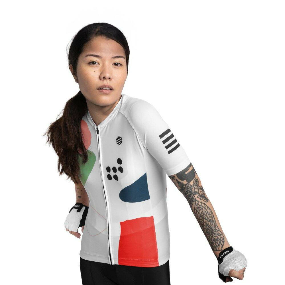 Maillot vélo manches courtes femme