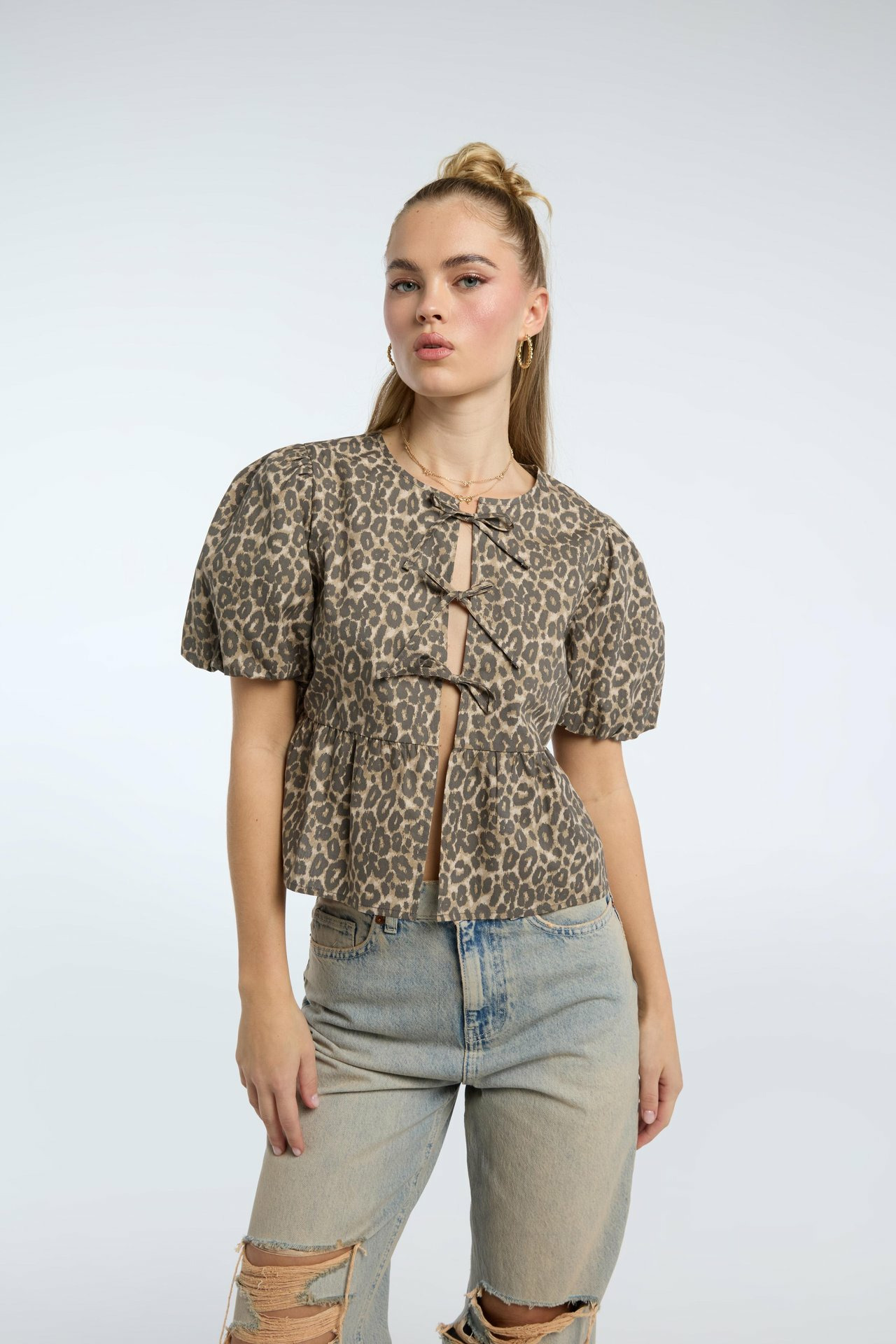 Blouse à manches bouffantes