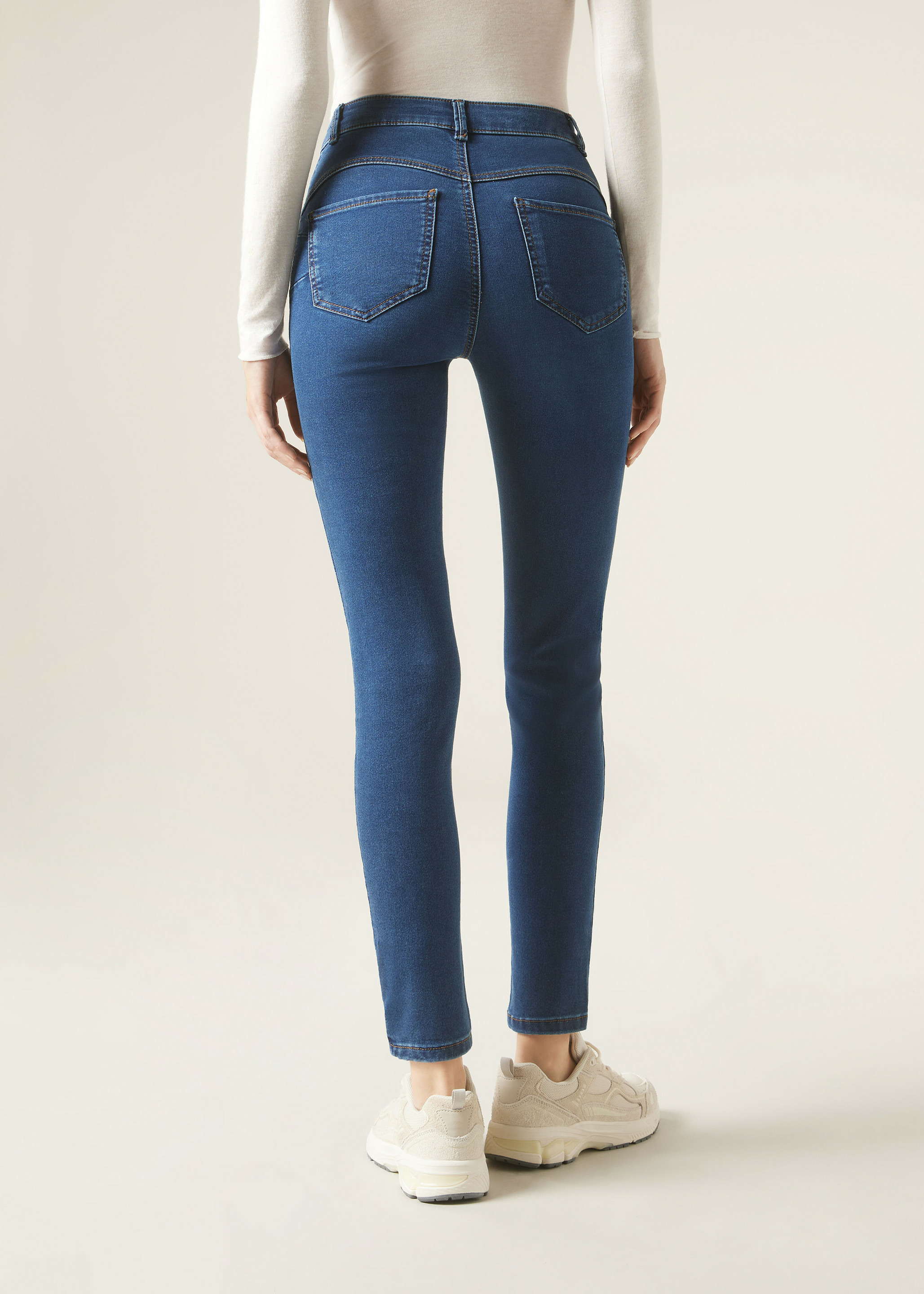 Jeans push-up skinny taille haute Soft Touch