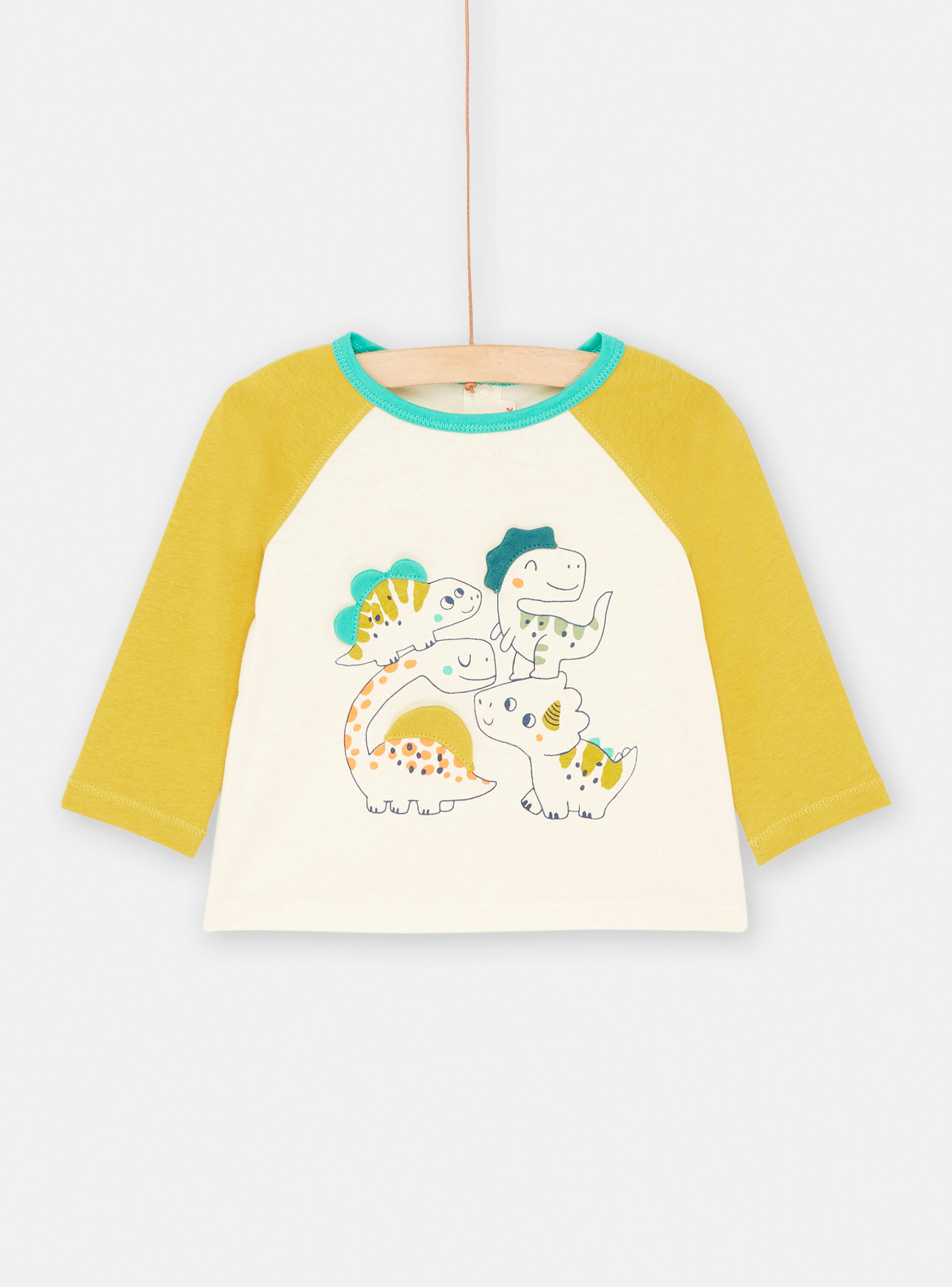 Tee-shirt manches longues ivoire bébé garçon