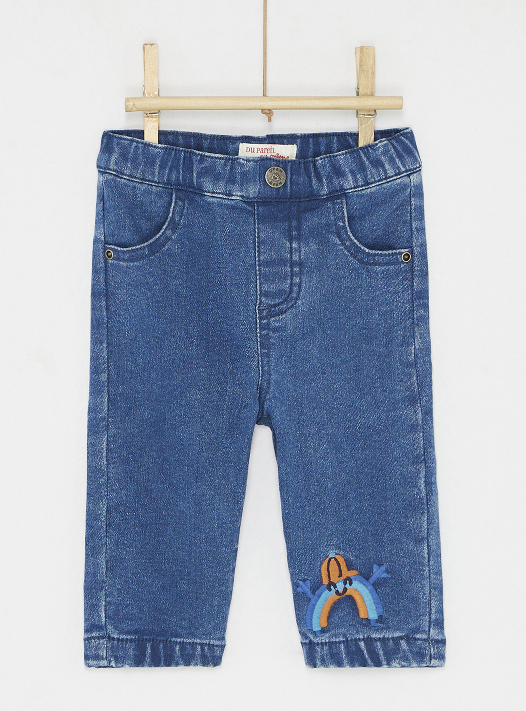Jean uni denim moyen pour bébé garçon