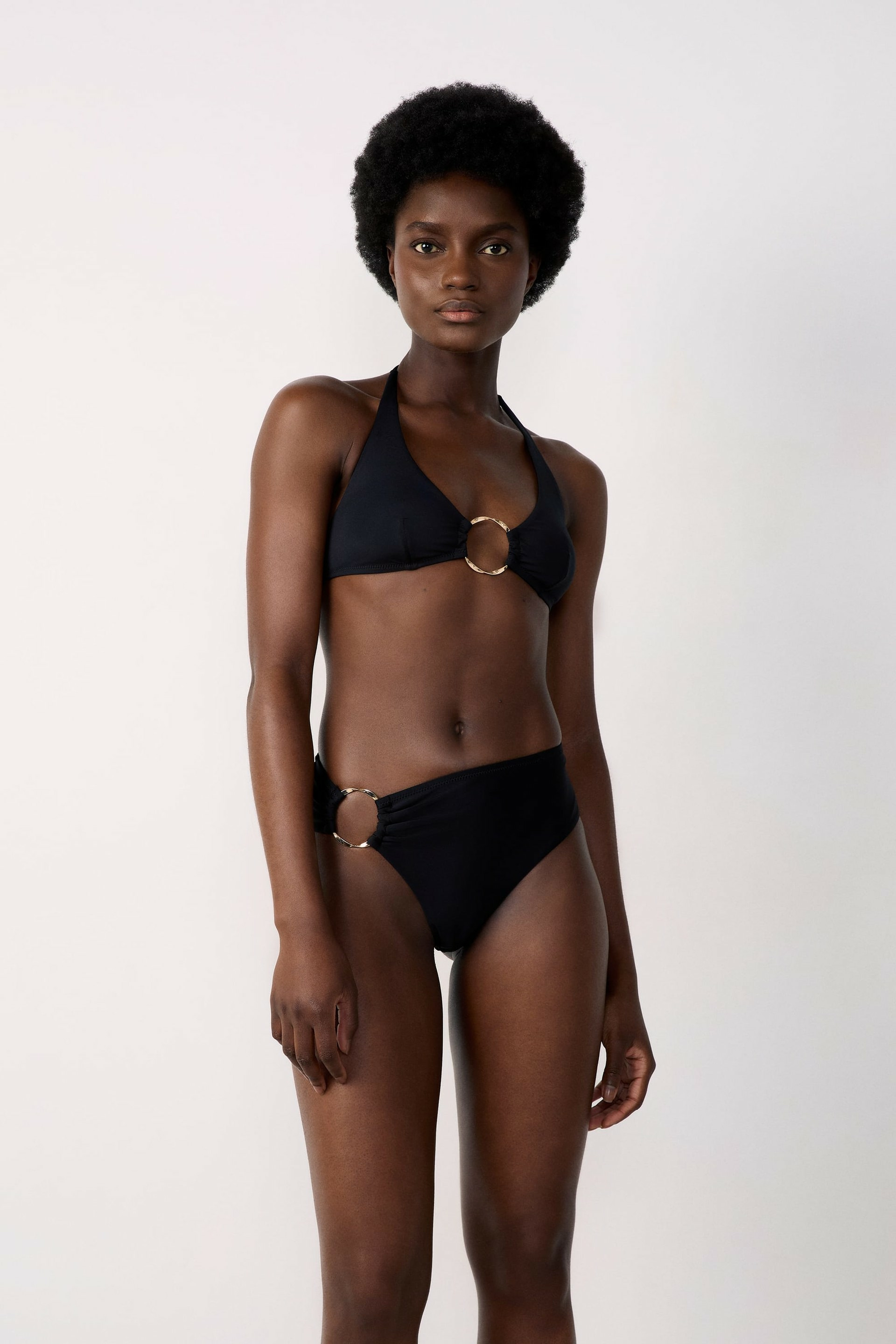 Hipster bas de maillot de bain détail anneau