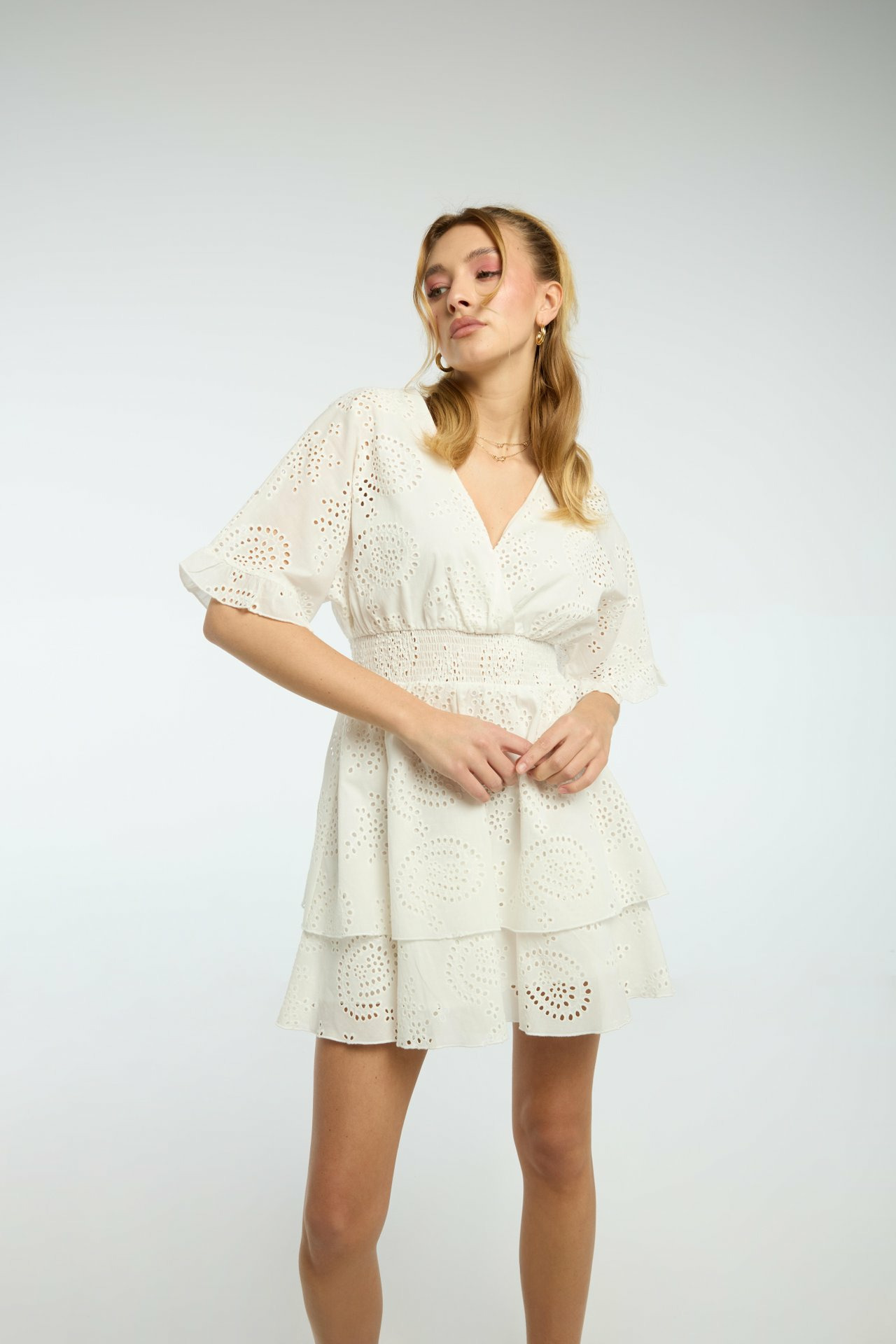 Robe mini avec lacets