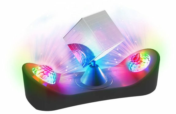 Lumière disco avec cube