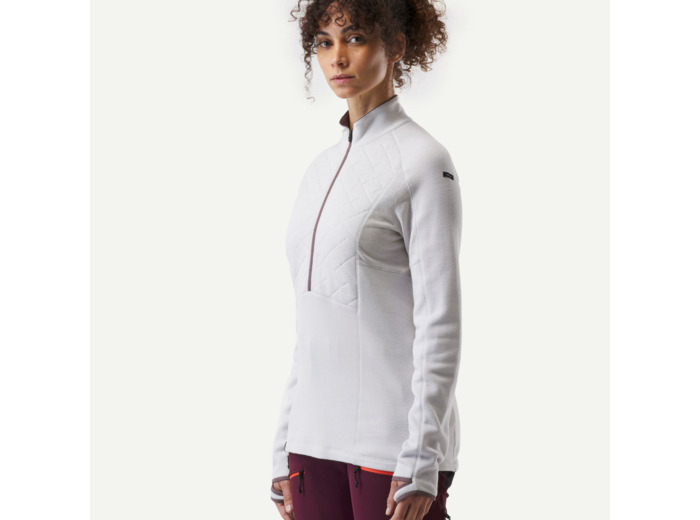 T-shirt manches longues de trekking en laine mérinos - MT900 -Femme