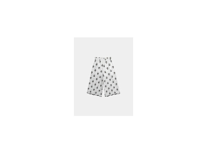 Pantalon écrue à imprimé fleurs pour fille