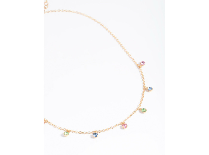 Gold Dainty Droplet Necklace