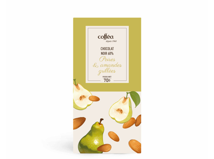 Tablette poires et amandes grillées