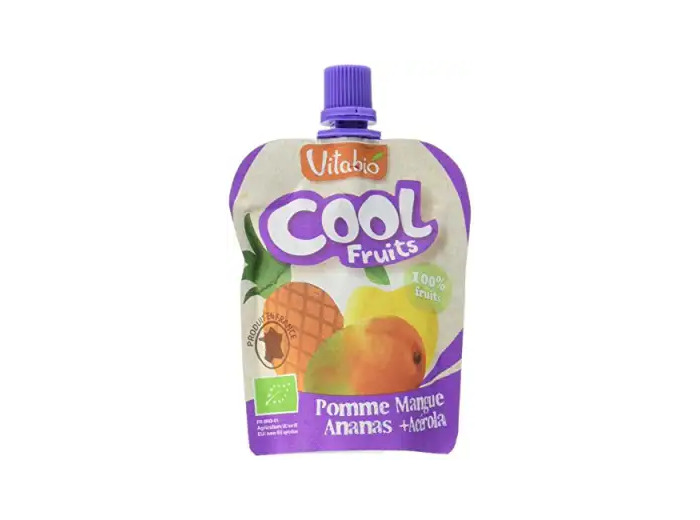 Vitabio Cool Fruits Compote Pomme Mangue Ananas Gourde/90g