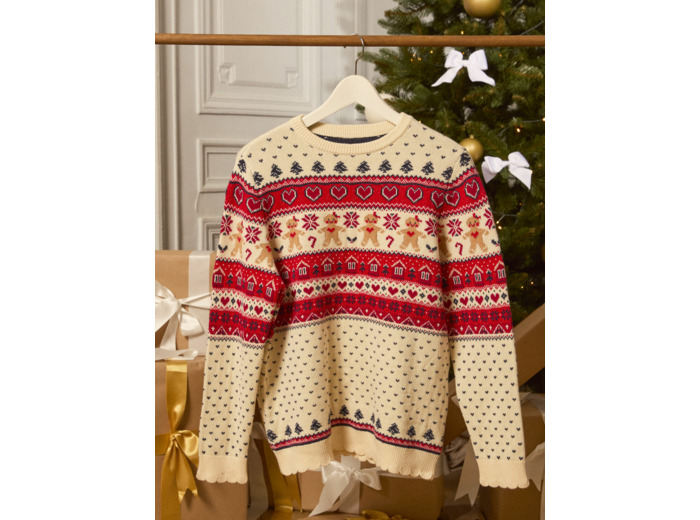 Pull de noël en jacquard femme