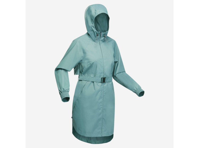 Veste longue imperméable de randonnée - Raincut Long - Femme