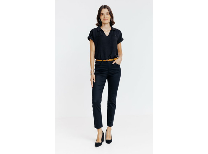 Pantalon 7/8 Avec Ceinture Similicuir