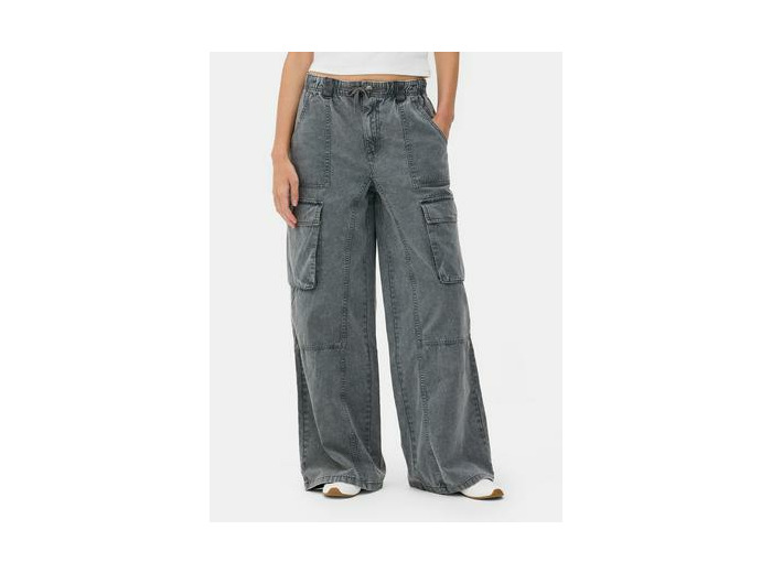 Pantalon cargo décontracté à nouer à la taille
