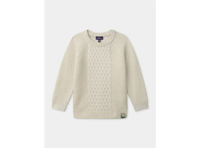 Pull écru torsadé Garçon