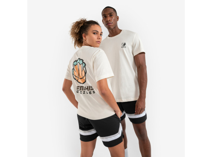 T-shirt de basketball NBA Grizzlies homme/femme - TS 900 AD Blanc