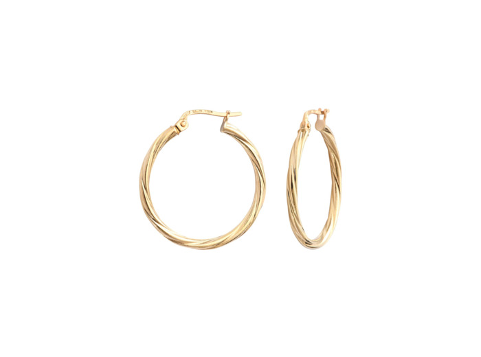 Créoles torsadées Femme 20 mm Collection Or 750/1000 - Or jaune