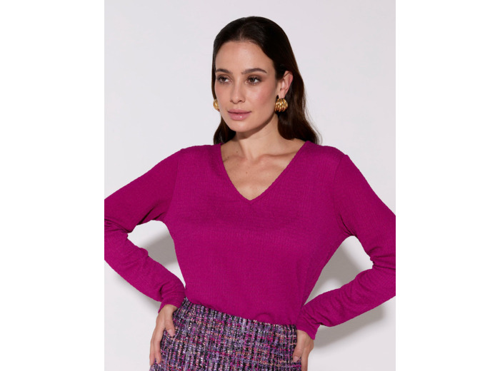 T-Shirt manches longues uni PRUNE Femme