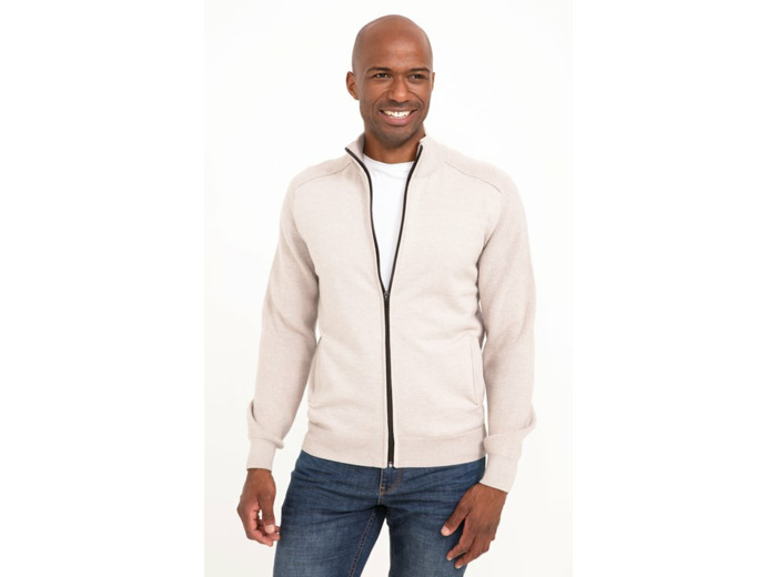 Gilet Uni Détails Camel