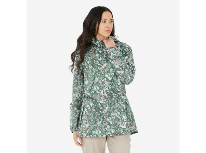 Veste coupe vent et déperlante de randonnée - Raincut Full Zip - Femme