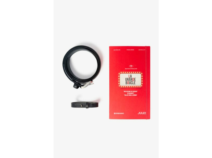 Coffret ceinture avec bracelet en cuir - Noir