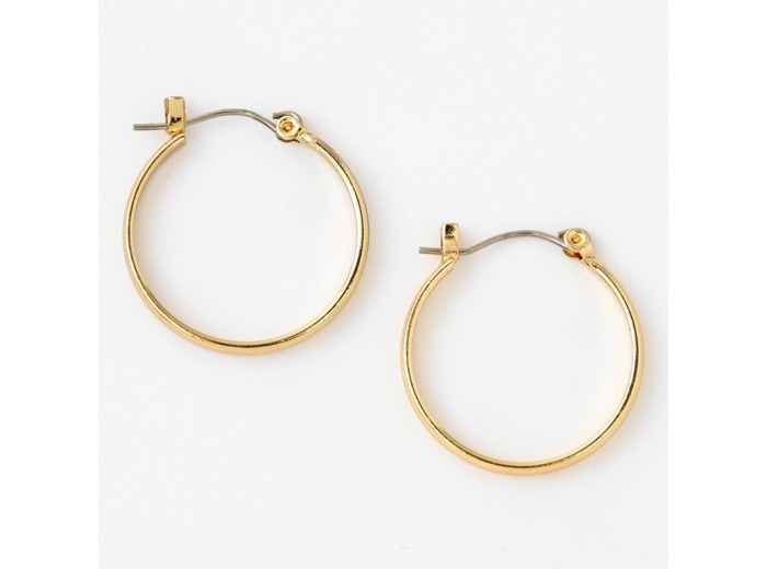 Anneaux d'oreilles larges 25 mm couleur dorée