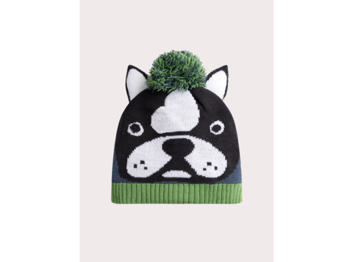 Bonnet motif chien pour garçon