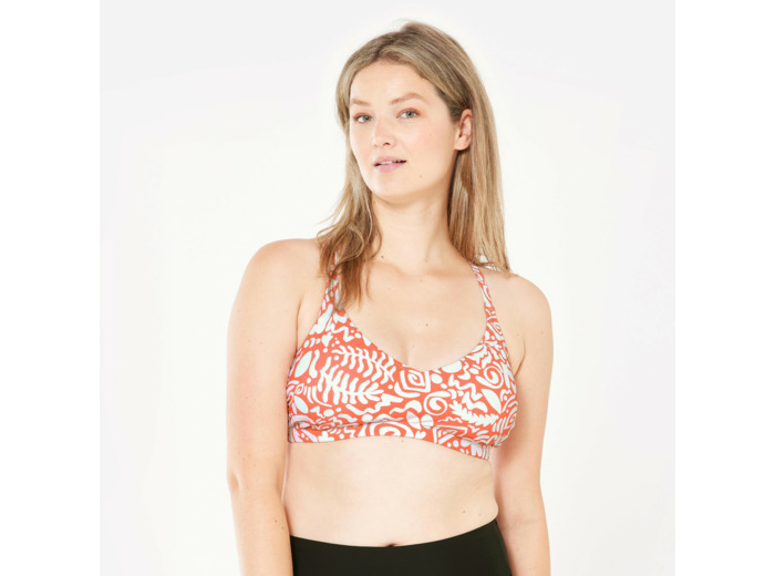 Haut de maillot de bain natation Femme - Lila poly rouge