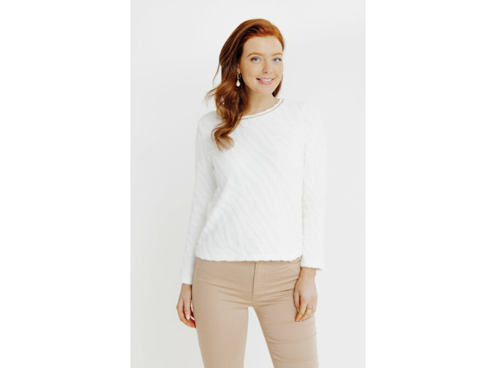 T-Shirt Jacquard Manches Longues