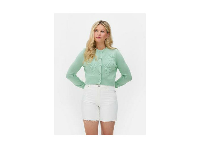 Gilet court à fleurs
