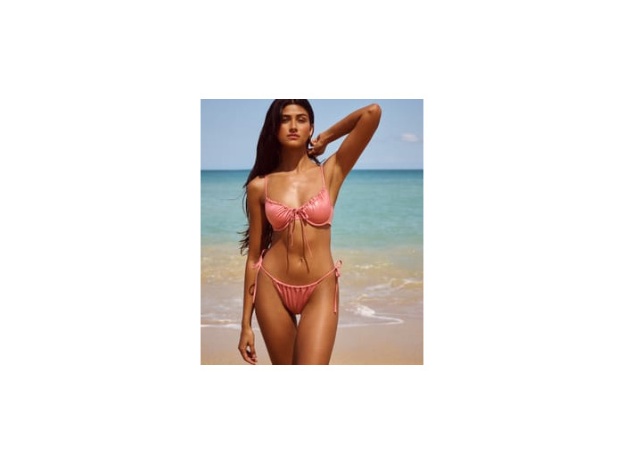 Maillot de bain corbeille matière irisée effet mouillé