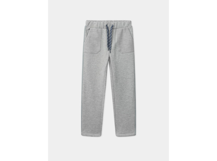 Pantalon Gris à bandes colorées