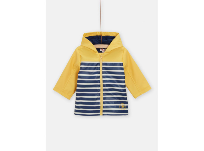 Imperméable jaune à rayures marines pour bébé garçon