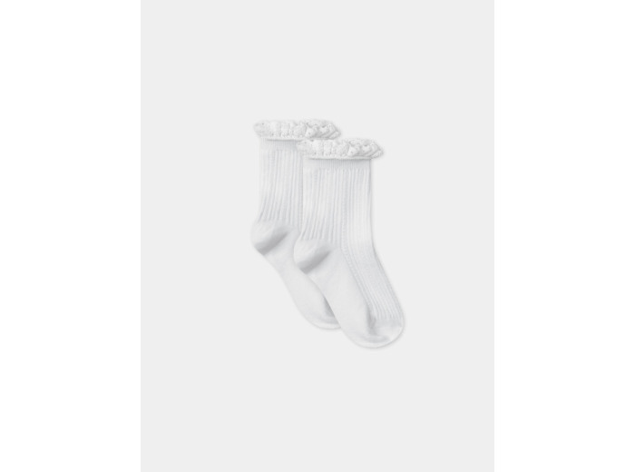 Chaussettes écrues à volants