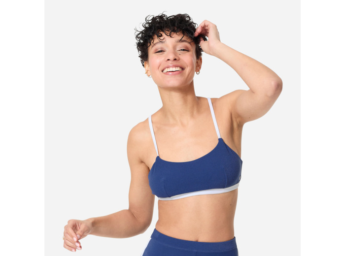 Haut de maillot de bain surf brassière éponge Femme - Katy bleu