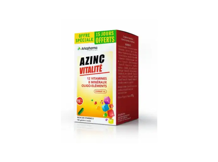Azinc Forme Et Vitalite 120 + 30 (15 Jours Offerts)