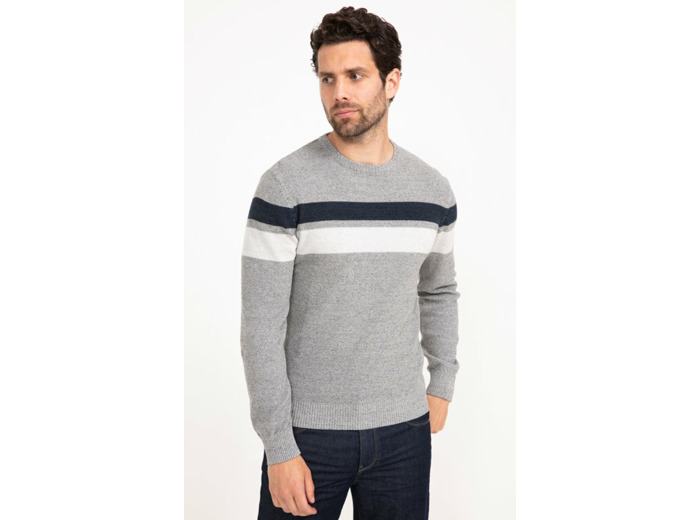 Pull Col Rond Rayé
