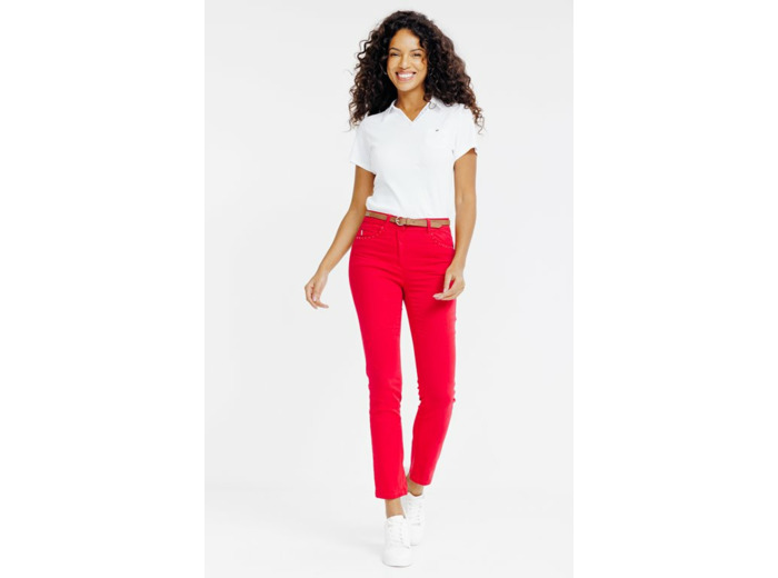 Pantalon détail zip et ceinture