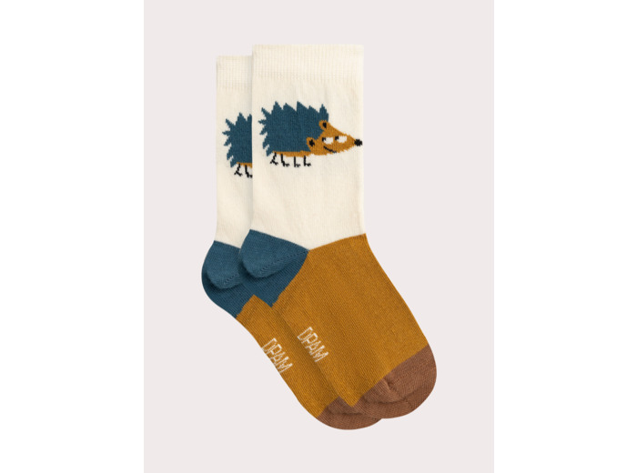 Chaussettes colorées à motif hérisson pour garçon