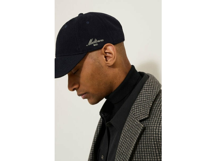 Casquette en flanelle - Bleu foncé